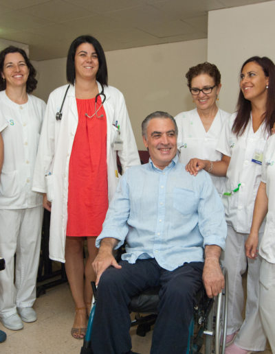 José-Ángel-el-día-de-su-cumpleaños-en-parapléjicos-con-su-equipo-médic